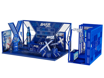 现代超勇展厅展览 快闪 路演 勇闯啤酒展示 美陈3d模型 现代超勇展厅展览 快闪 路演 勇闯啤酒展示 美陈