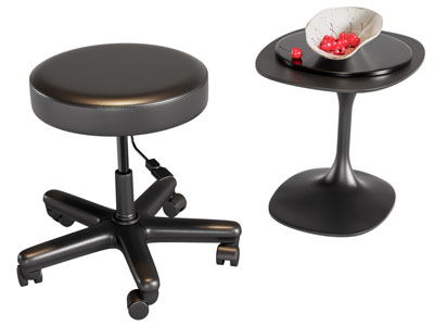 现代转椅 办公椅子 边几