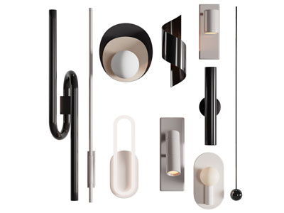 现代壁灯3d模型 现代壁灯