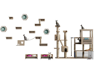 现代猫爬架 猫窝 生活用品3d模型 现代猫爬架 猫窝 生活用品