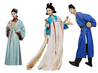 新中式汉服夫妻古风人物女子 女人