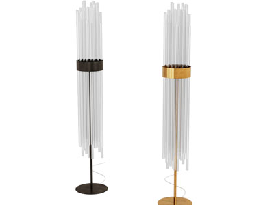 现代水晶落地灯3d模型 现代水晶落地灯