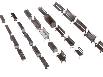 现代户外公共椅子 长凳子