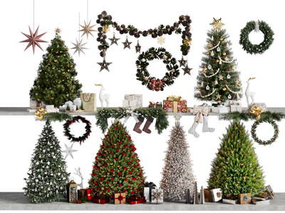 现代圣诞树 装饰品 墙饰挂件