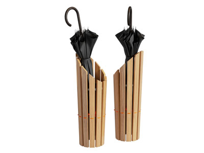 现代实木雨伞收纳桶3d模型 现代实木雨伞收纳桶