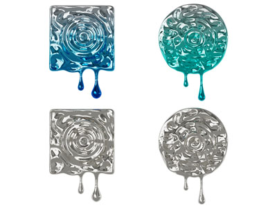 现代金属水波纹墙饰挂件3d模型 现代金属水波纹墙饰挂件