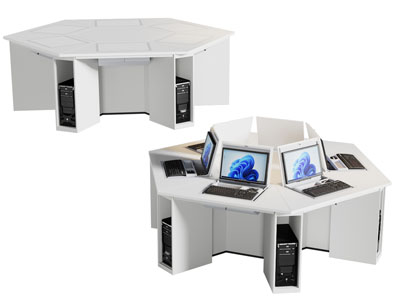 现代电脑桌 微机桌 办公桌3d模型 现代电脑桌 微机桌 办公桌