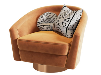 现代轻奢单人沙发