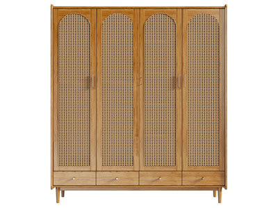 侘寂风中古风衣柜3d模型 侘寂风中古风衣柜