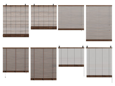 现代竹帘 拉帘 卷帘3d模型 现代竹帘 拉帘 卷帘