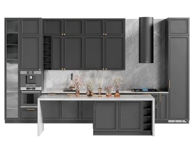 法式整体橱柜 厨房中岛台