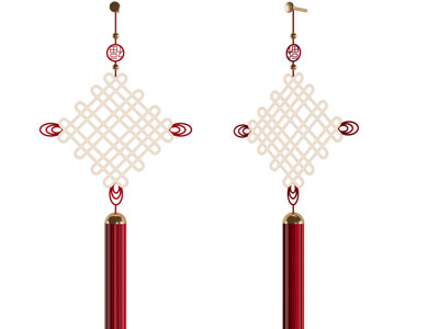 新中式中国结 墙饰挂件