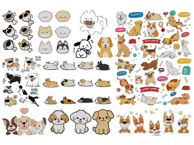 现代卡通动物墙贴 剪纸 墙饰3d模型 现代卡通动物墙贴 剪纸 墙饰