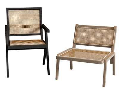 侘寂风休闲椅子 餐椅