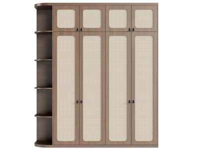 侘寂风衣柜3d模型 侘寂风衣柜