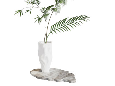 现代陶瓷花瓶花卉3d模型 现代陶瓷花瓶花卉