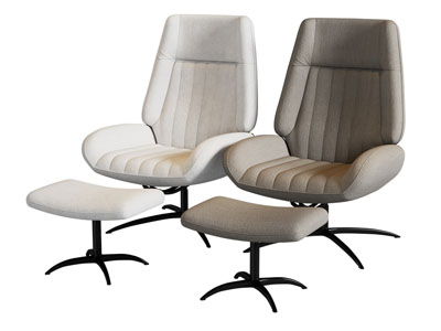 现代休闲椅子 脚踏