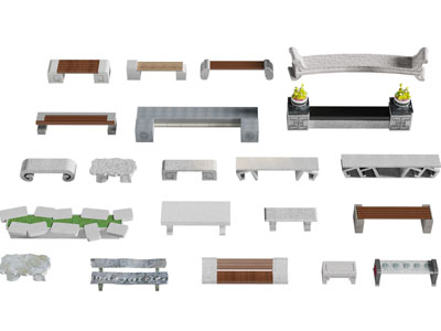 新中式景观座椅 户外长椅 条形椅 异性椅子 公共椅子