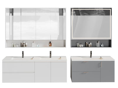 现代洗手台 镜柜 浴室柜