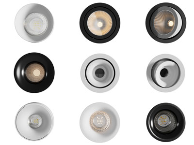 现代可转向筒灯射灯3d模型 现代可转向筒灯射灯