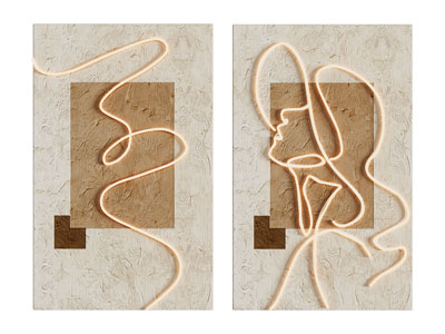 现代墙饰挂件 装饰画灯3d模型 现代墙饰挂件 装饰画灯