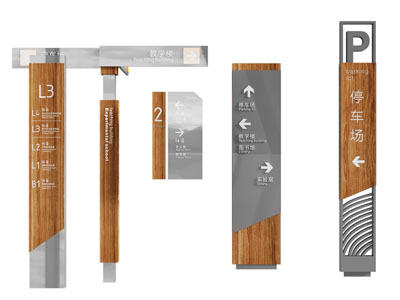 现代指示牌 路标 楼层导引牌