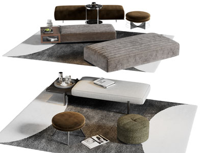 现代长方形沙发凳子