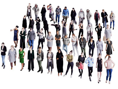 现代男人 女人 多人 人物3d模型 现代男人 女人 多人 人物