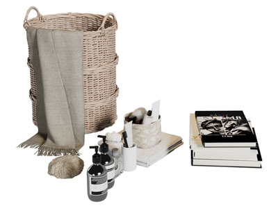 北欧编织收纳筐 书本 洗护用品 卫浴小件