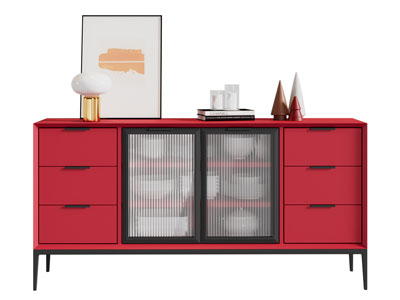 现代餐边柜 摆件组合