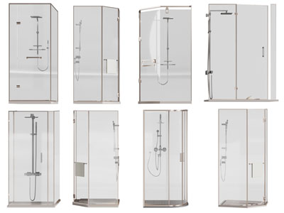 现代玻璃淋浴房桑拿房3d模型 现代玻璃淋浴房桑拿房