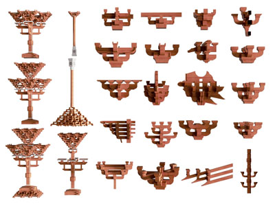 中式建筑构件 斗拱 榫卯结构