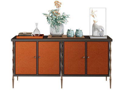 新中式玄关柜 边柜3d模型 新中式玄关柜 边柜