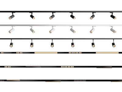 现代可转向轨道磁吸灯 筒灯射灯3d模型 现代可转向轨道磁吸灯 筒灯射灯