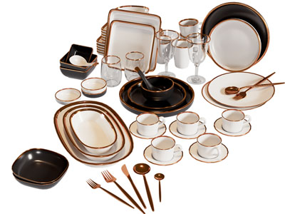 现代轻奢陶瓷碗碟套装 餐具组合