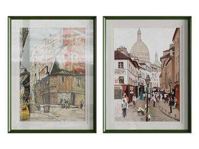 美式装饰挂画3d模型 美式装饰挂画