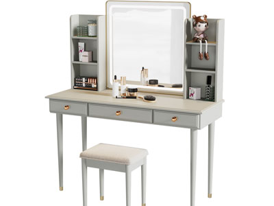 北欧化妆 梳妆台3d模型 北欧化妆 梳妆台