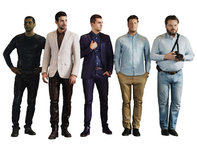 现代男人 多人 人物3d模型 现代男人 多人 人物