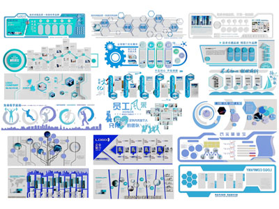 现代企业文化墙 展览展示墙
