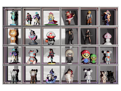 现代玩偶手办公仔装饰柜