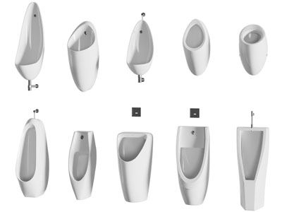 现代小便斗3d模型 现代小便斗