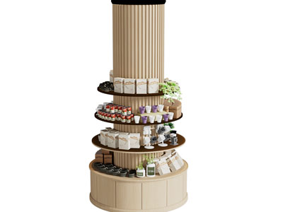 现代造型展柜 货架3d模型 现代造型展柜 货架