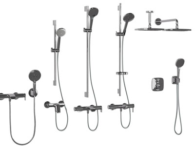 现代不锈钢淋浴花洒