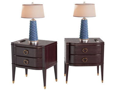 美式实木床头柜