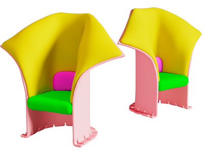 现代卡通休闲椅子