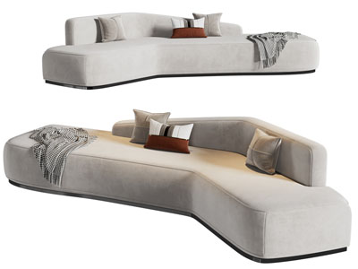 现代异形多人沙发3d模型 现代异形多人沙发