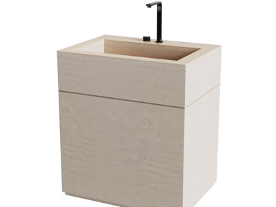 现代立式洗手台 水龙头