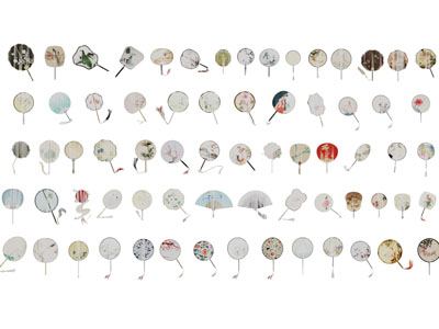 中式团扇 透纱刺绣团扇墙饰挂件3d模型 中式团扇 透纱刺绣团扇墙饰挂件