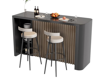 北欧吧台吧椅3d模型 北欧吧台吧椅