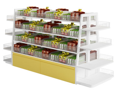现代便利店零食货架 展示柜3d模型 现代便利店零食货架 展示柜